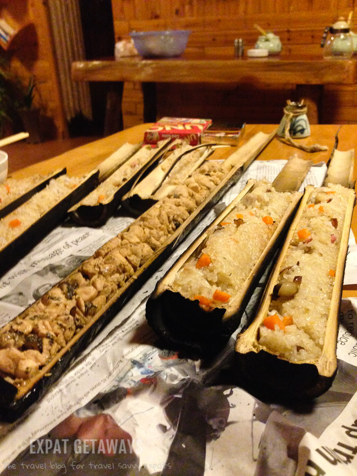 Local specialty - Bamboo sticky rice. Longji Guilin