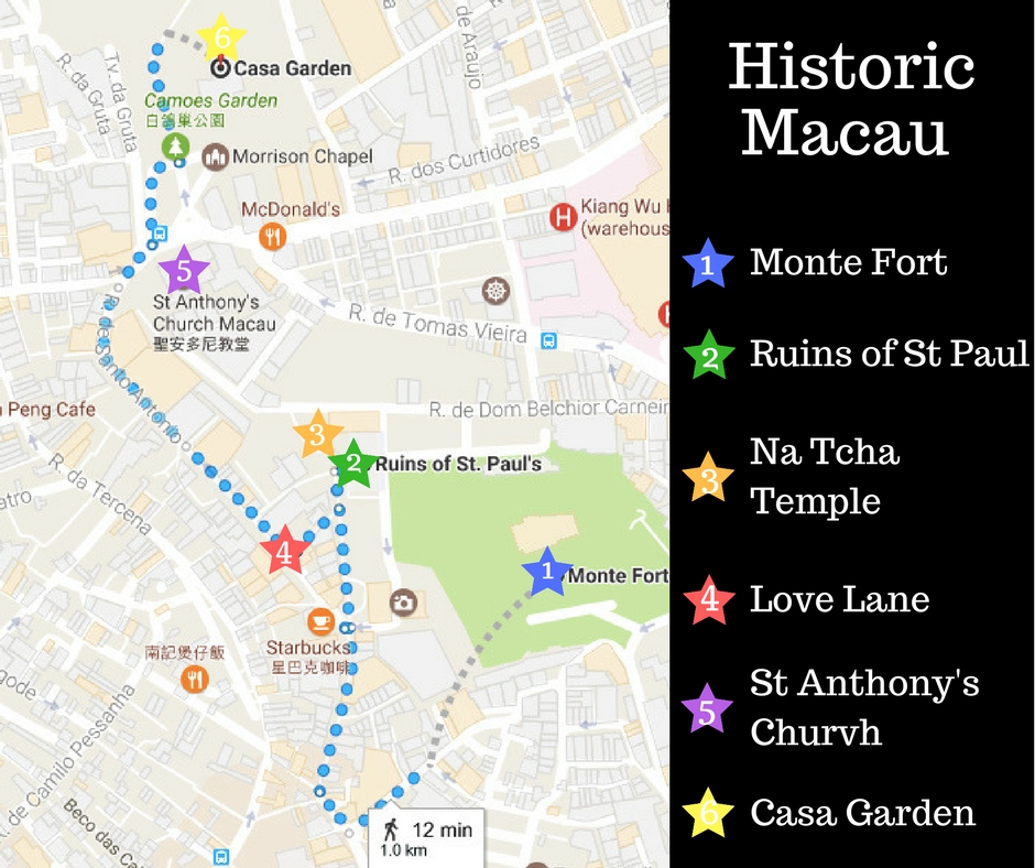 Macau Walking Tour Map